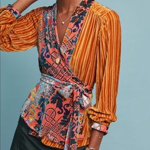 anthropologie velvet top